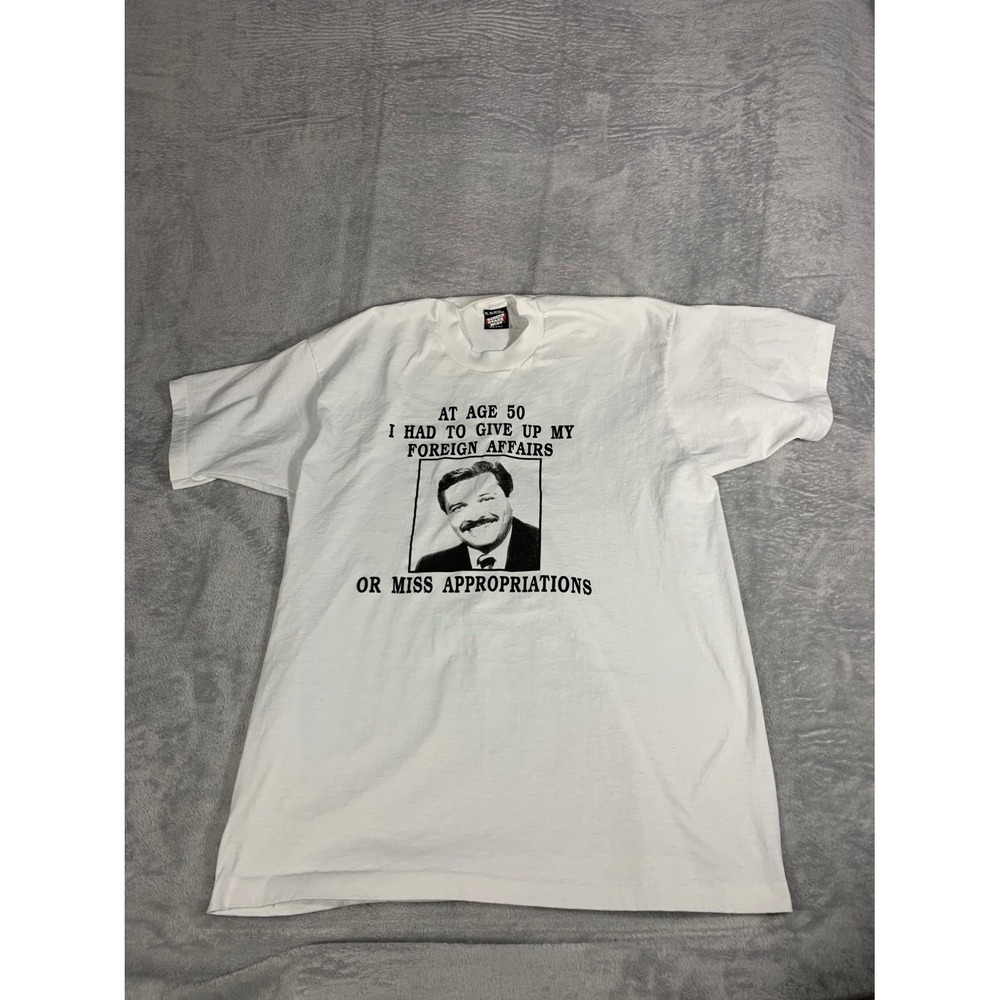 Vtg Screen Stars AT Age 50 I Had TO Give UP MY Foreign Affairs Sz XL T-Shirt